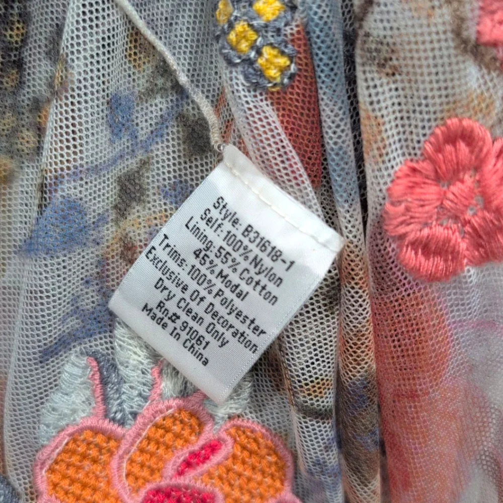 NWOT Johnny Was Biya Viki Mesh Midi Dress - Picture 5 of 8